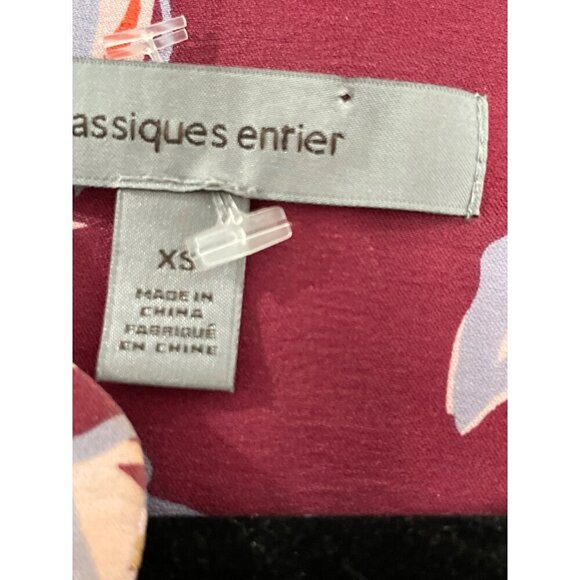 Nordstrom Classiques Entier Size XS Silk Blend Blouse Top Floral Excellent - Picture 5 of 7